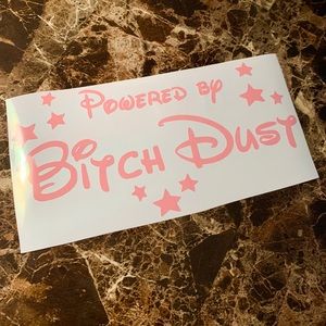 Disney Powered By Bitchdust Car Decal Sticker